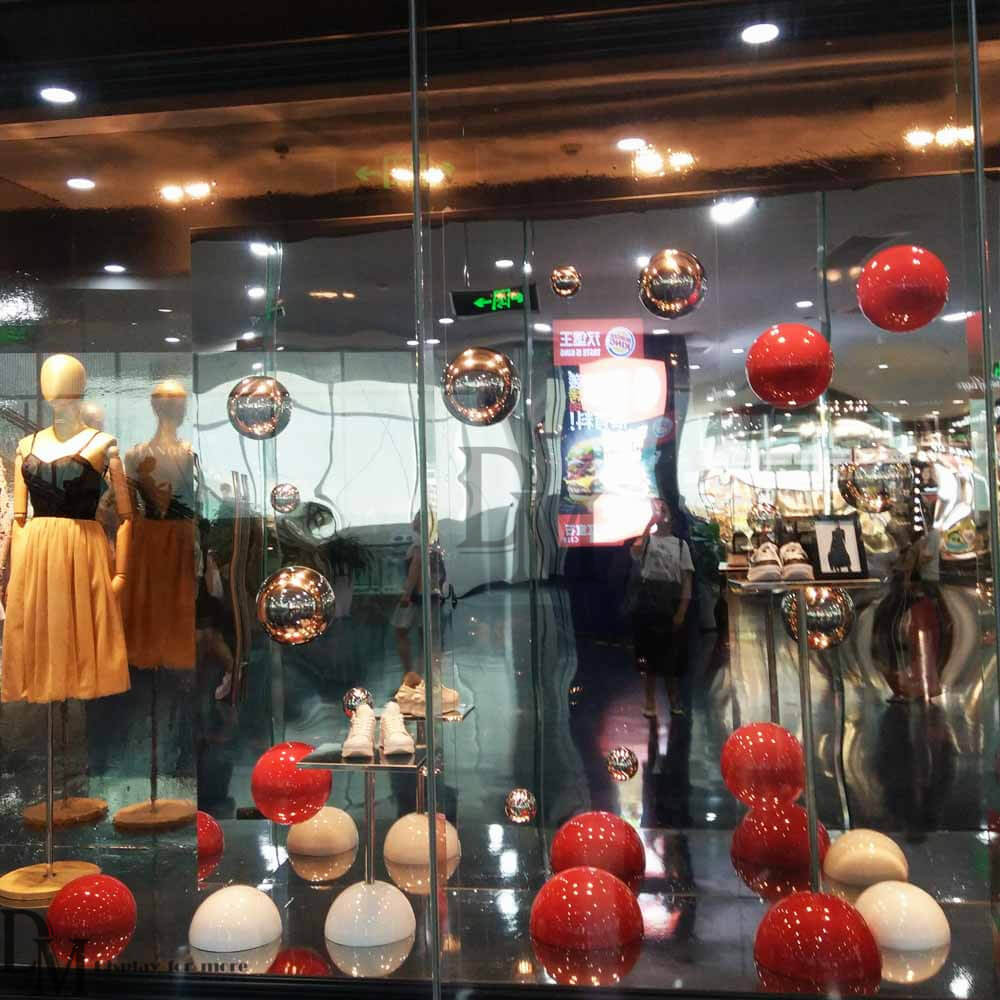 Stainless Steel Spheres LV Window Display from DM Window Display