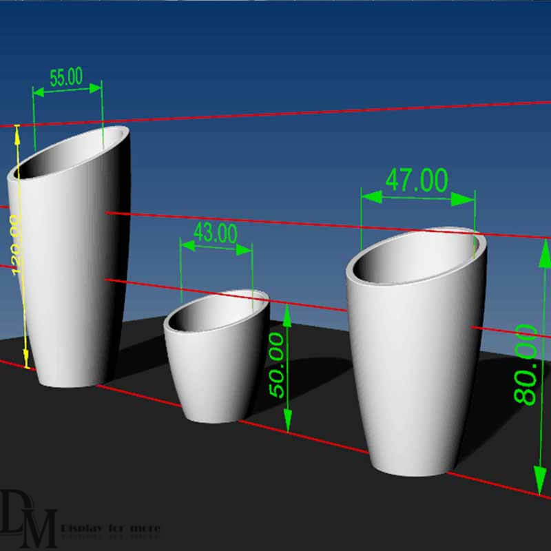  Modern  White Large Indoor  Plant  Pots Sale  DM Display