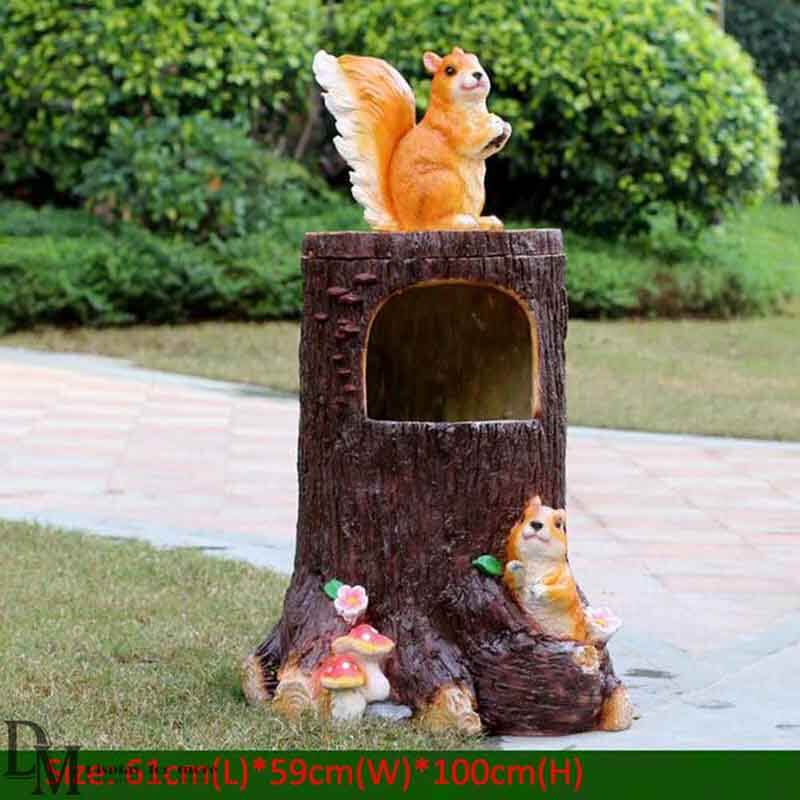 Resin Trash Can Garden Statues Cheap Ornaments Dm Display