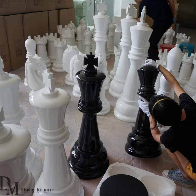 Giant Chess Set, 72 Inches Tall, Fiberglass