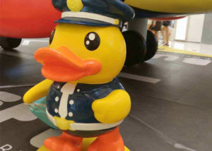 Donald duck statue