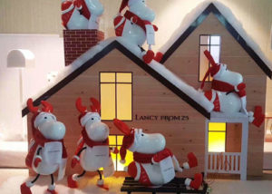 Holiday Christmas window decorations