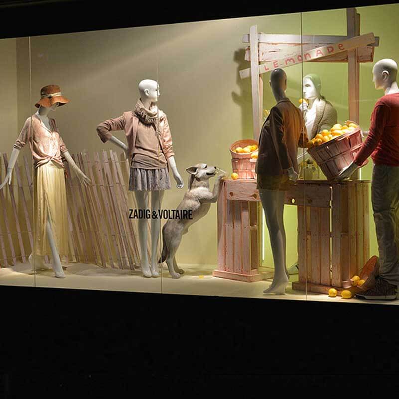 clothing store display ideas-wood display -DMWD1712002 spring window display