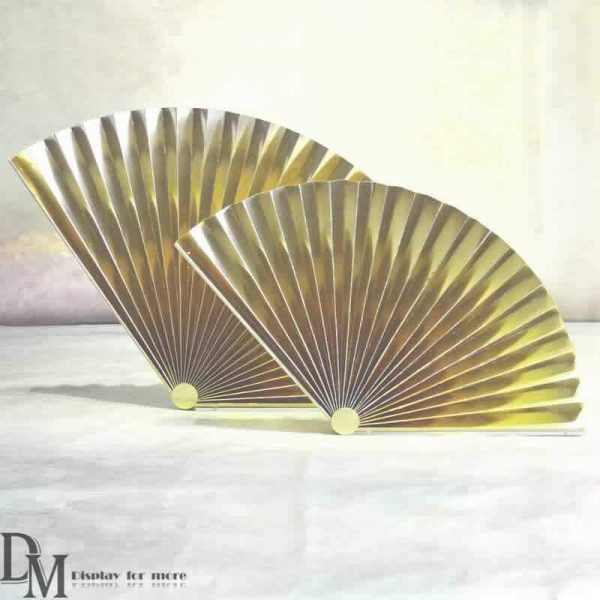 Gold Paper Fans Retail Window Display Ideas | DM Window Display