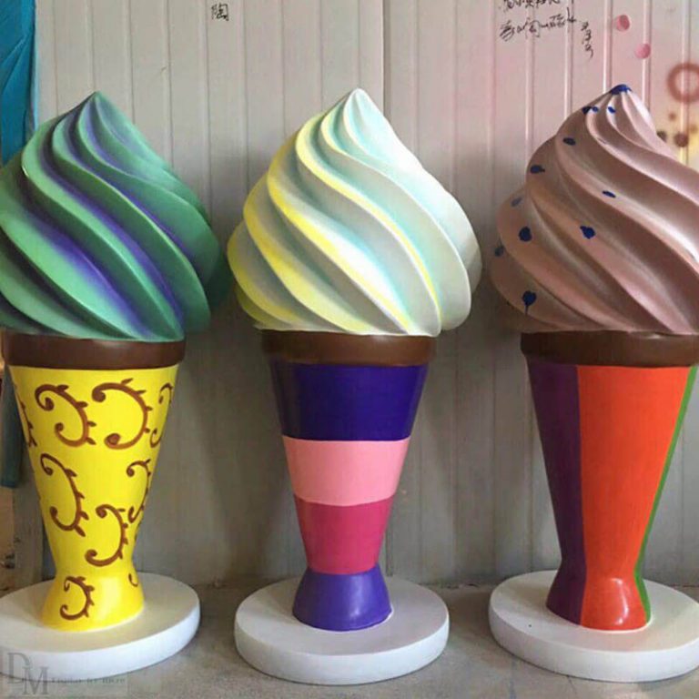Giant Fiberglass Ice Cream Cone DM Window Display